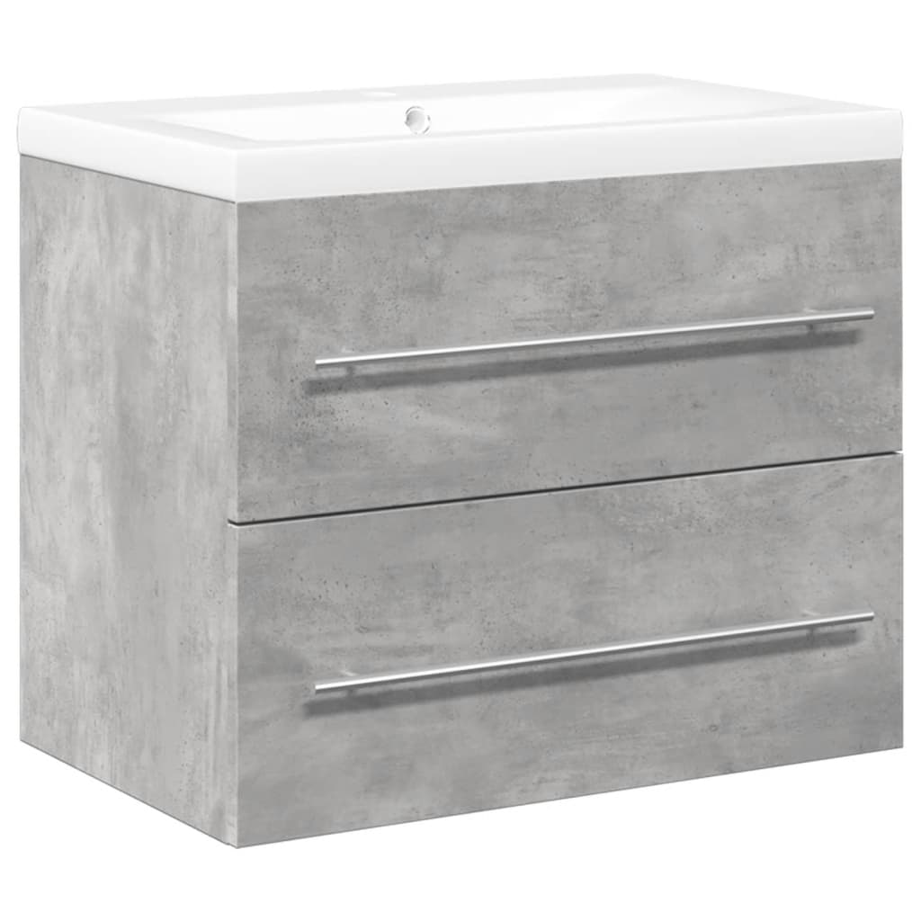 2 pcs bathroom furniture set concrete gray