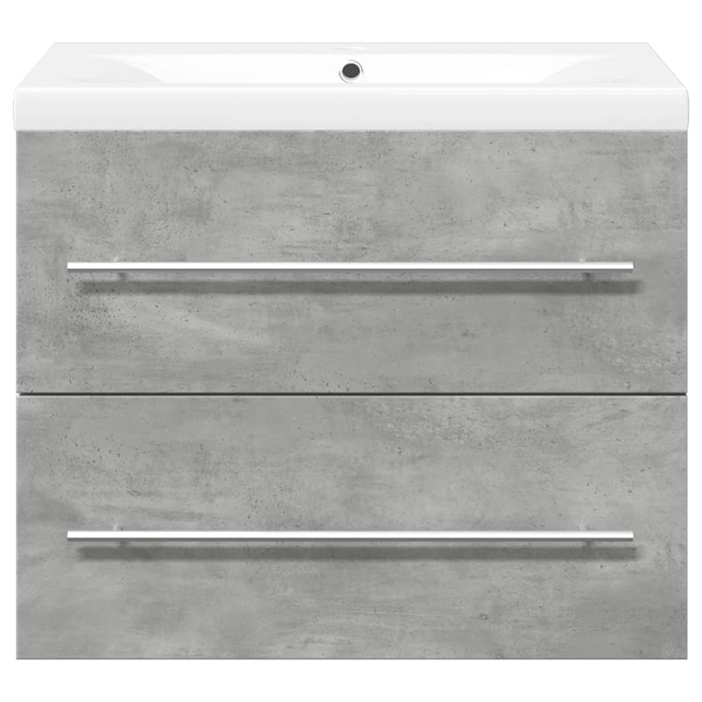 Ensemble de meubles de salle de bain 2 pcs gris béton