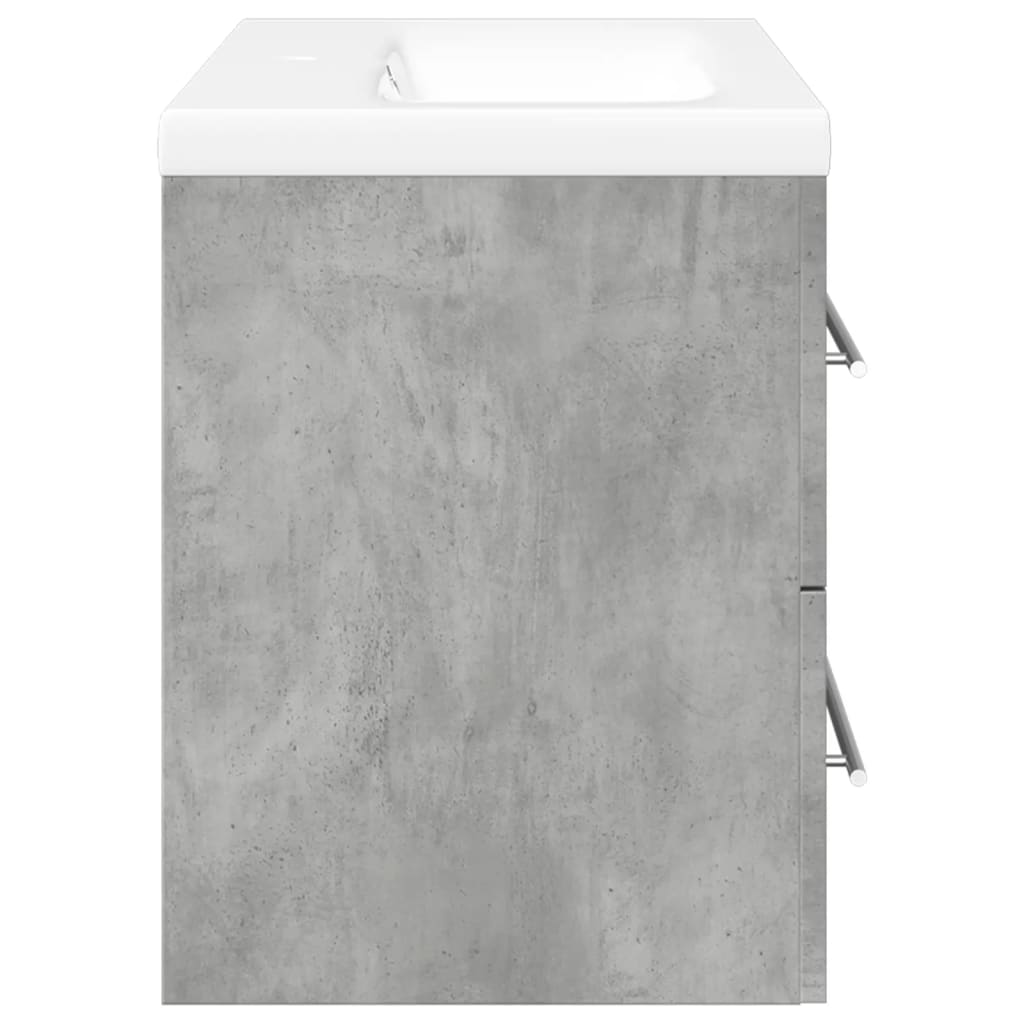 Ensemble de meubles de salle de bain 2 pcs gris béton