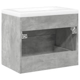 Ensemble de meubles de salle de bain 2 pcs gris béton