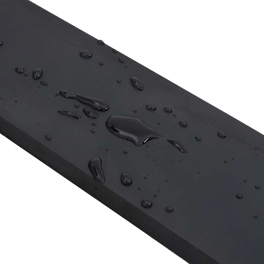 Black snow plow rubber edging 150x10x1 cm