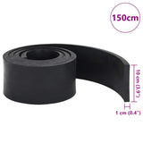 Black snow plow rubber edging 150x10x1 cm