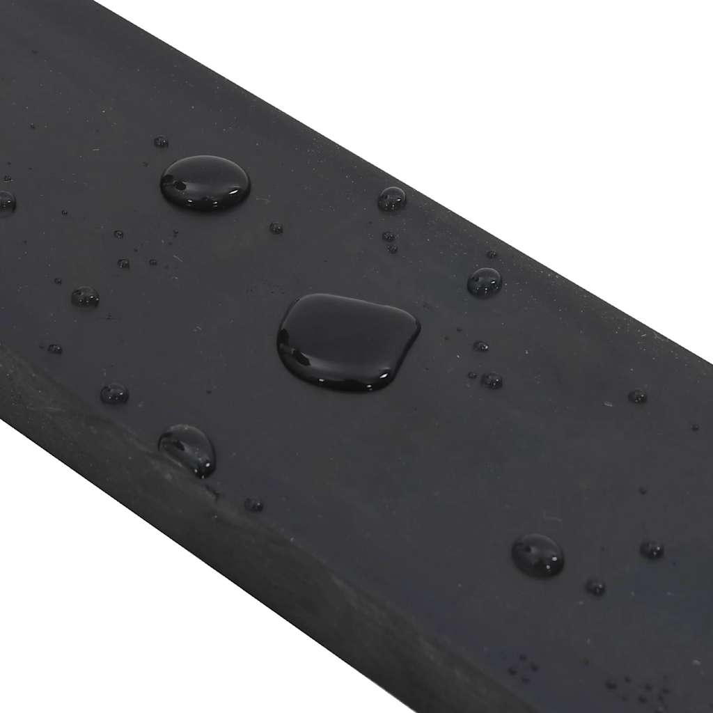 Black snow plow rubber edging 250x8x2 cm