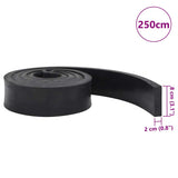 Black snow plow rubber edging 250x8x2 cm