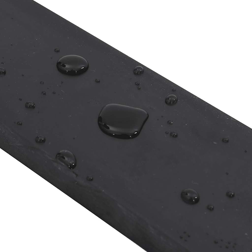 Black snow plow rubber border 180x10x2 cm