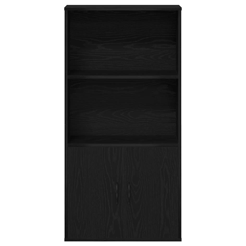 Bibliothèque chêne noir 60x24x120 cm bois d'ingénierie