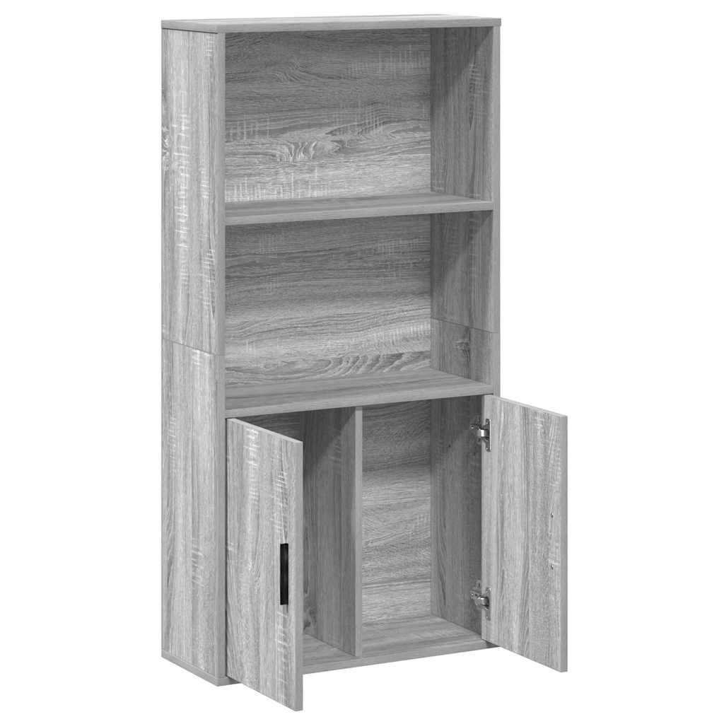 Bibliothèque sonoma gris 60x24x120 cm bois d'ingénierie