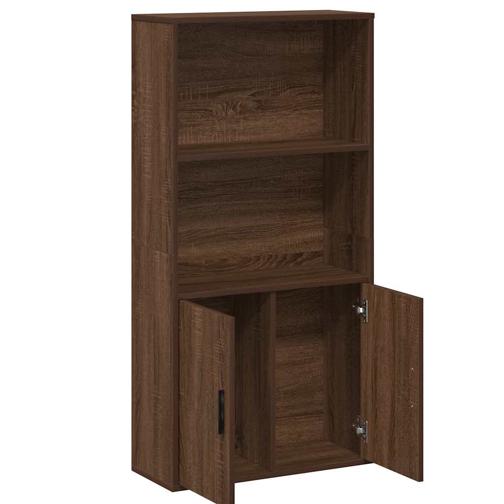 Bibliothèque chêne marron 60x24x120 cm bois d'ingénierie