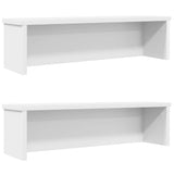 Étagères de cuisine empilables 2 pcs blanc 50x15x16 cm