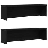 Étagères de cuisine empilables 2 pcs noir 50x15x16 cm