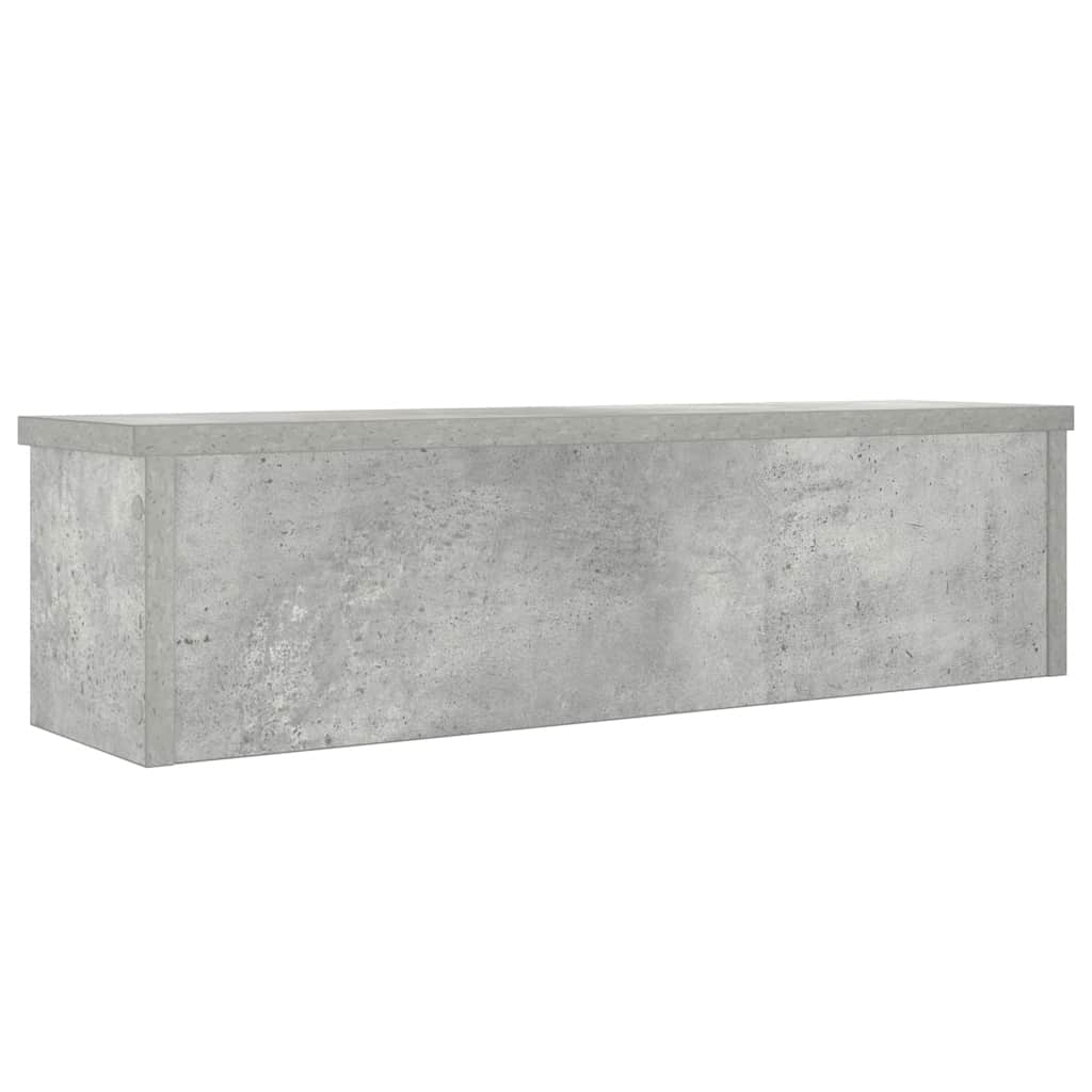 Étagères de cuisine empilables 2 pcs gris béton 50x15x16 cm