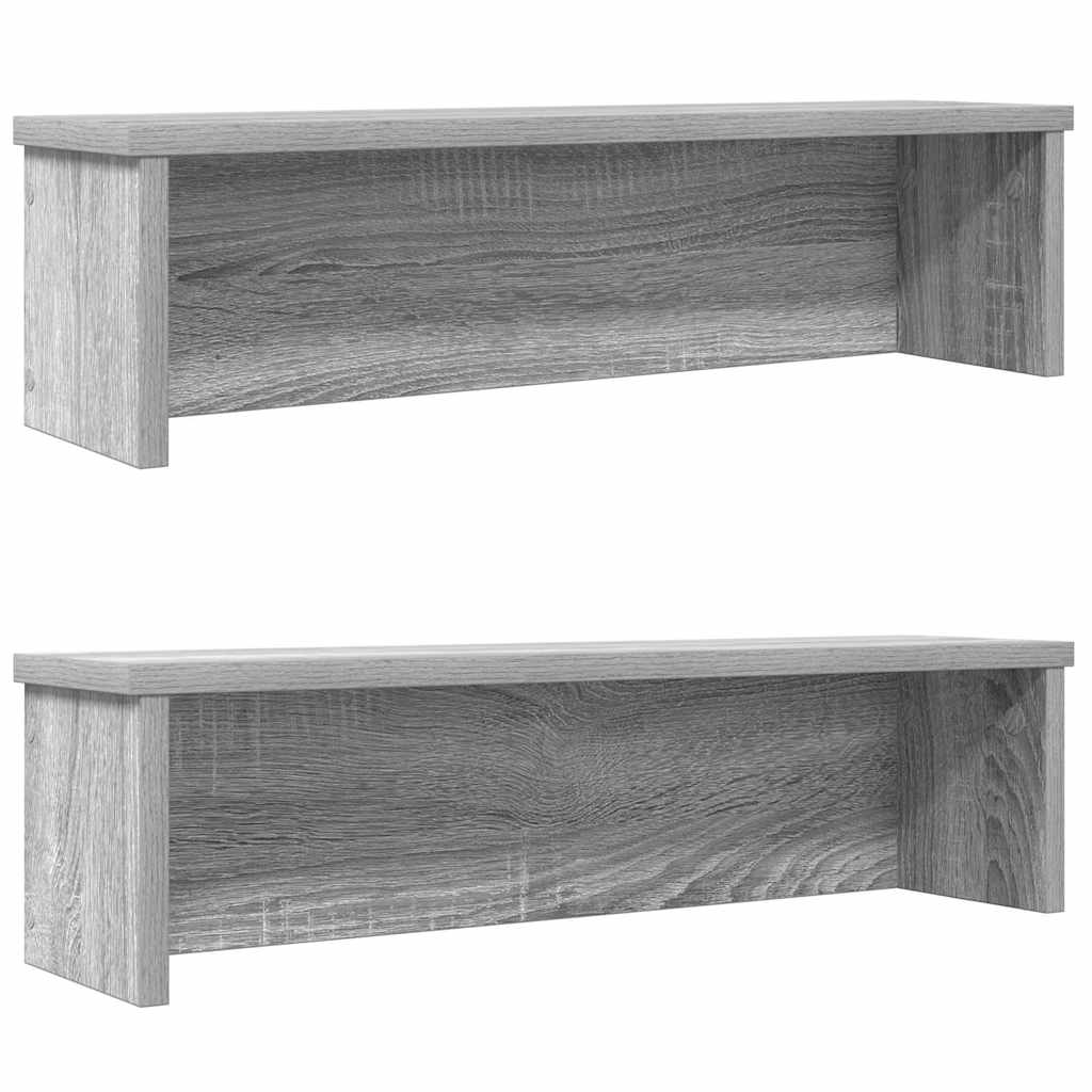 Étagères de cuisine empilables 2 pcs sonoma gris 50x15x16 cm