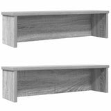 Étagères de cuisine empilables 2 pcs sonoma gris 50x15x16 cm