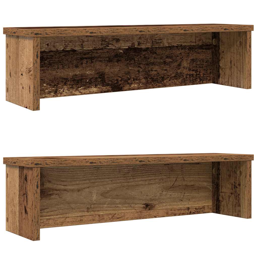 Étagères de cuisine empilables 2 pcs vieux bois 50x15x16 cm