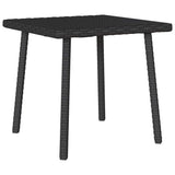 Table basse de jardin rectangulaire noir 40x40x37 cm rotin