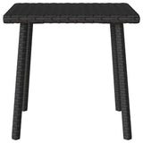 Table basse de jardin rectangulaire noir 40x40x37 cm rotin