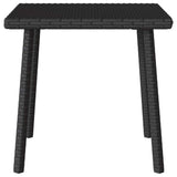 Table basse de jardin rectangulaire noir 40x40x37 cm rotin