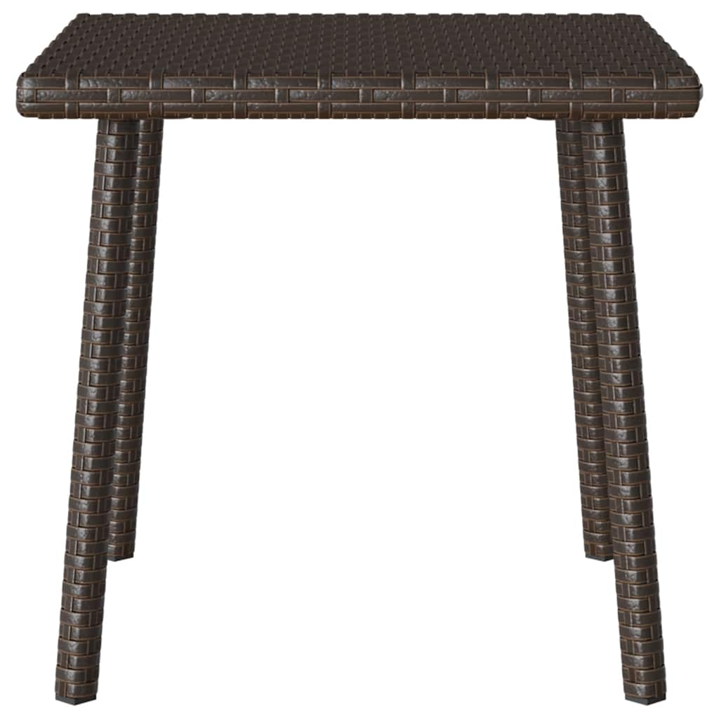 Table basse de jardin rectangulaire marron 40x40x37 cm rotin