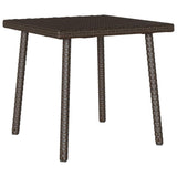 Table basse de jardin rectangulaire marron 40x40x37 cm rotin