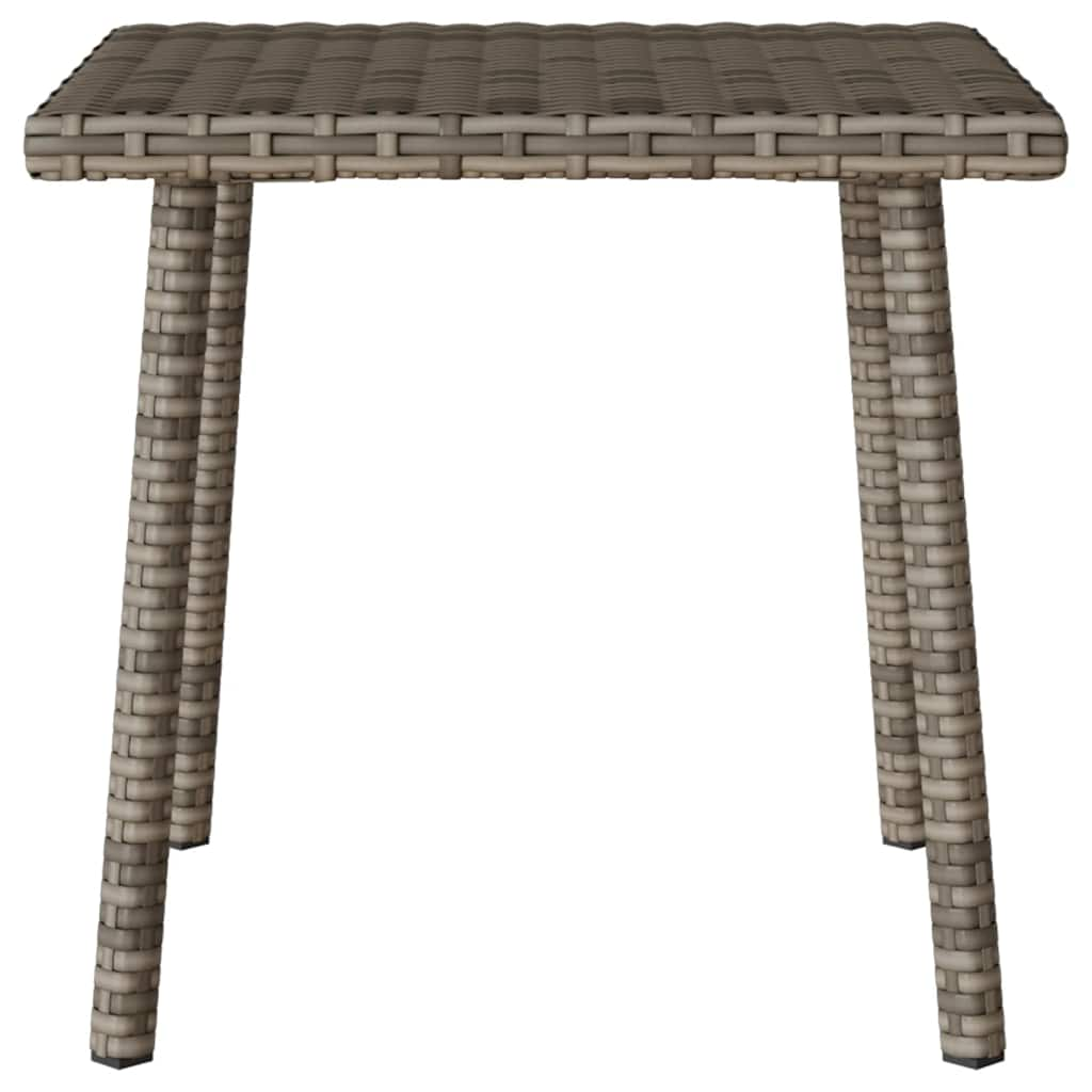 Table basse de jardin rectangulaire gris 40x40x37 cm rotin