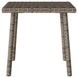 Table basse de jardin rectangulaire gris 40x40x37 cm rotin