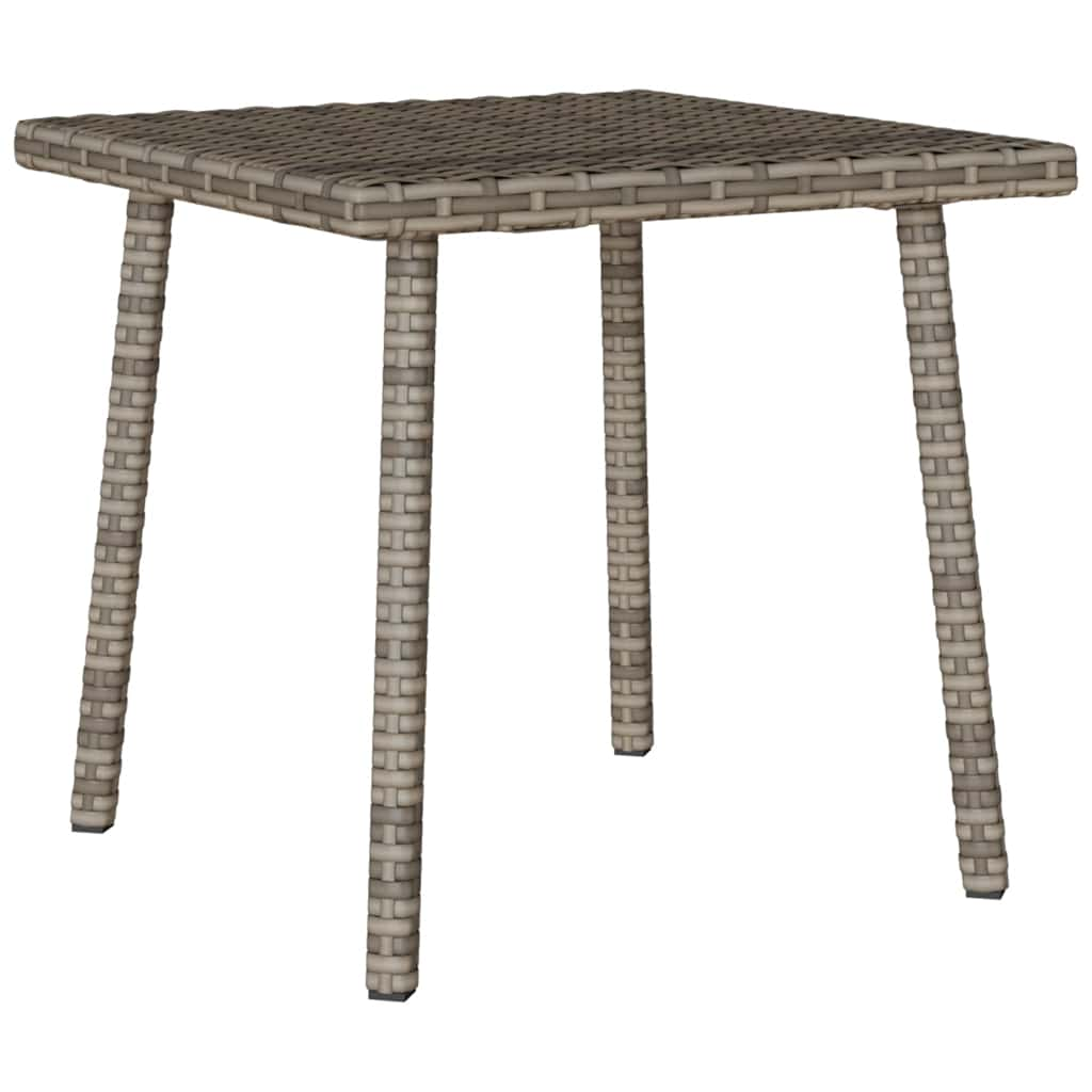 Table basse de jardin rectangulaire gris 40x40x37 cm rotin