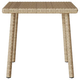 Table basse de jardin rectangulaire beige 40x40x37 cm rotin