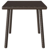 Table basse de jardin rectangulaire marron 60x40x37 cm rotin