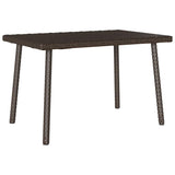 Table basse de jardin rectangulaire marron 60x40x37 cm rotin