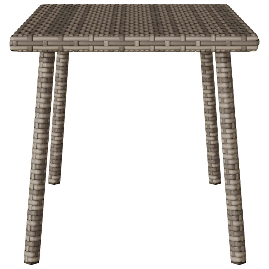 Table basse de jardin rectangulaire gris 60x40x37 cm rotin