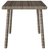 Table basse de jardin rectangulaire gris 60x40x37 cm rotin