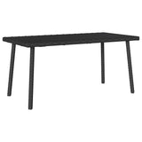 Table basse de jardin rectangulaire noir 80x40x37 cm rotin