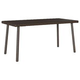 Table basse de jardin rectangulaire marron 40x40x37 cm rotin