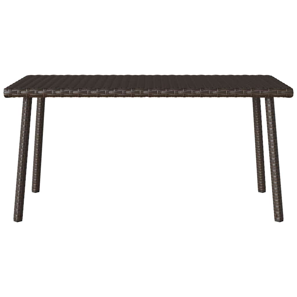 Table basse de jardin rectangulaire marron 40x40x37 cm rotin