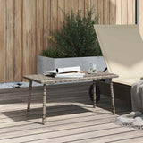 Table basse de jardin rectangulaire gris 80x40x37 cm rotin