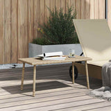 Table basse de jardin rectangulaire beige 80x40x37 cm rotin