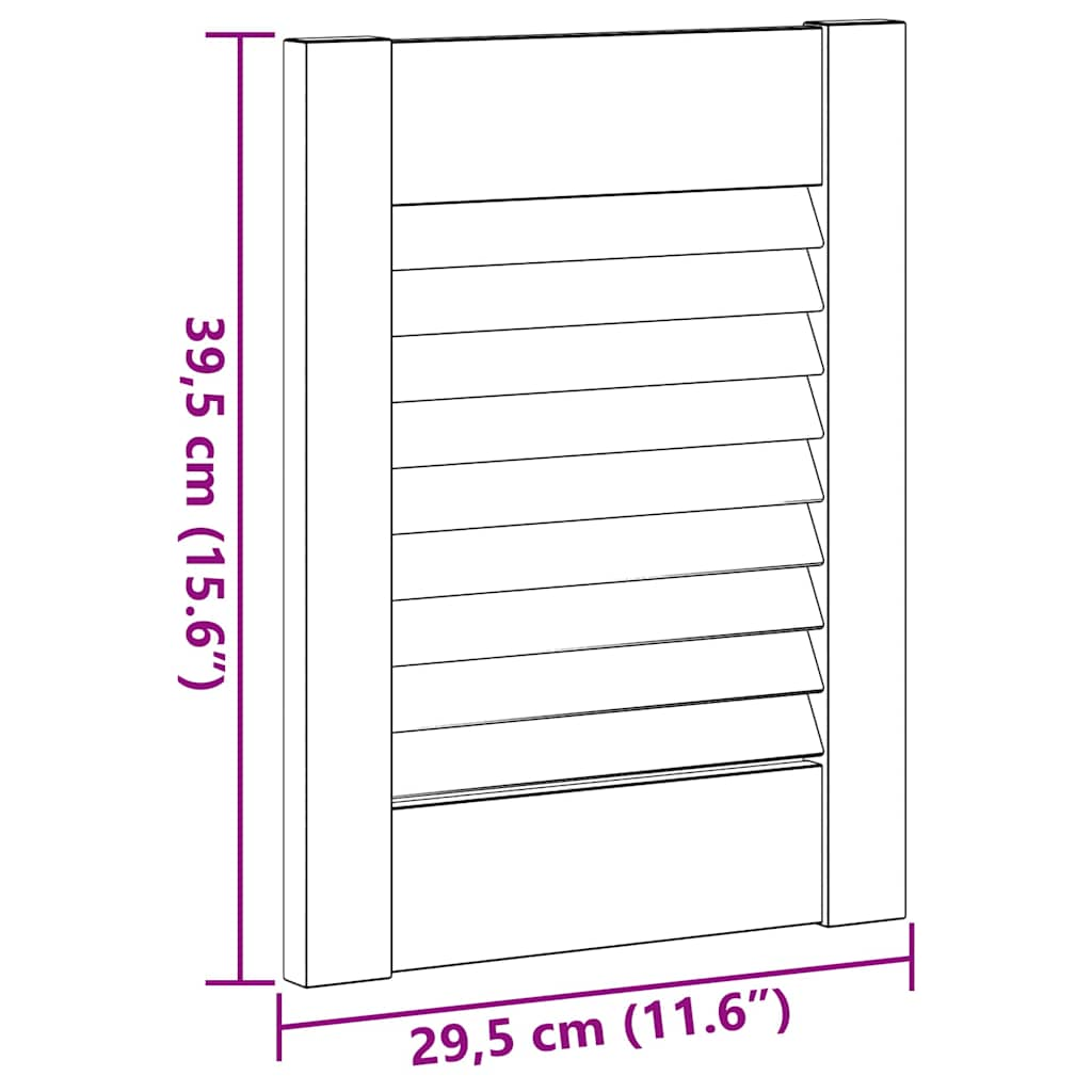 Louvered cabinet doors 2 pcs 39.5x29.5 cm solid pine