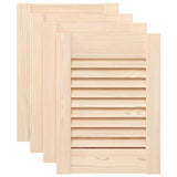 4 pcs Louvered Cabinet Doors 39.5x29.5cm Solid Pine