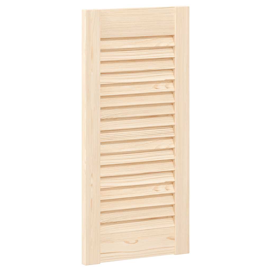 2 pcs Louvered Cabinet Doors 61.5x29.5cm Solid Pine