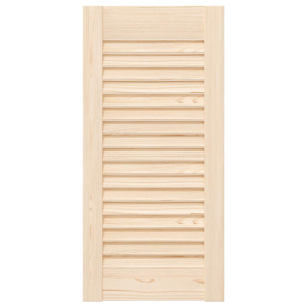 2 pcs Louvered Cabinet Doors 61.5x29.5cm Solid Pine