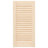 2 pcs Louvered Cabinet Doors 61.5x29.5cm Solid Pine