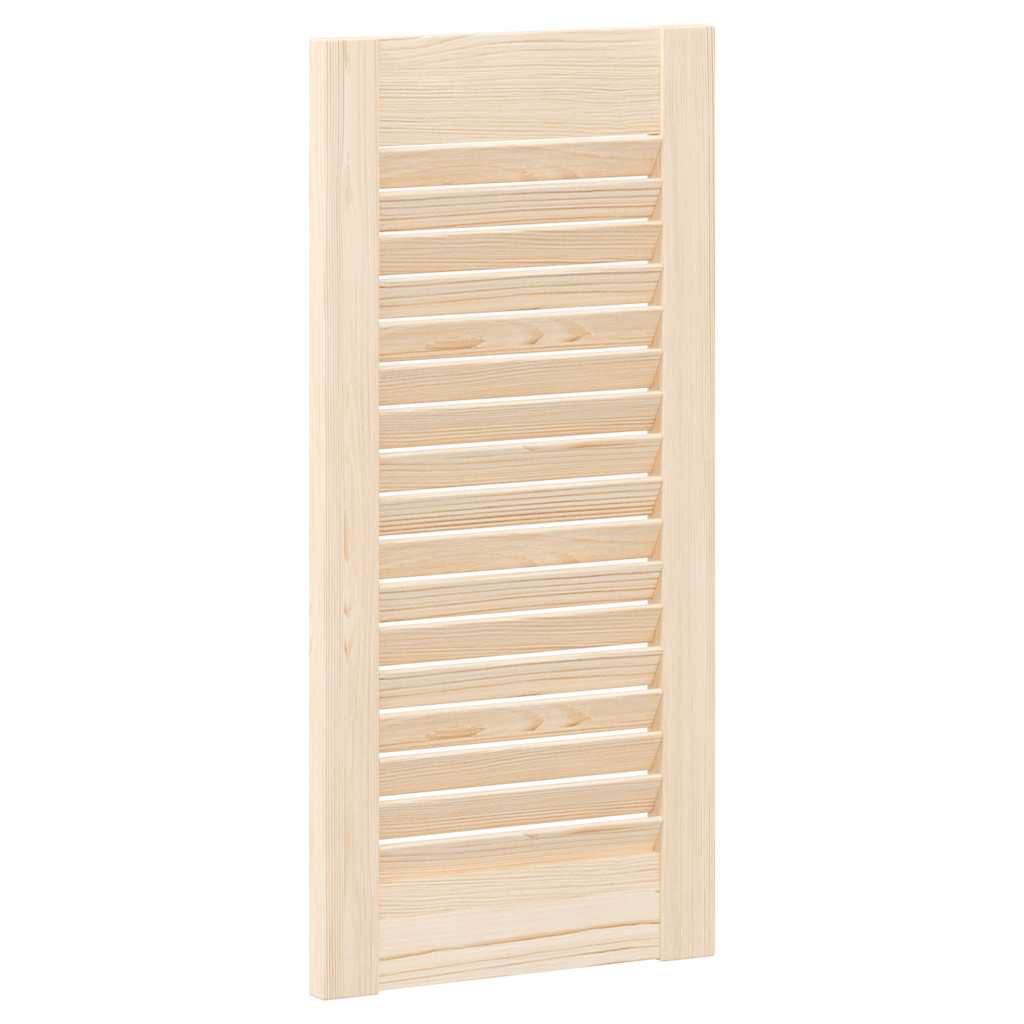 2 pcs Louvered Cabinet Doors 61.5x29.5cm Solid Pine