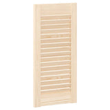 2 pcs Louvered Cabinet Doors 61.5x29.5cm Solid Pine