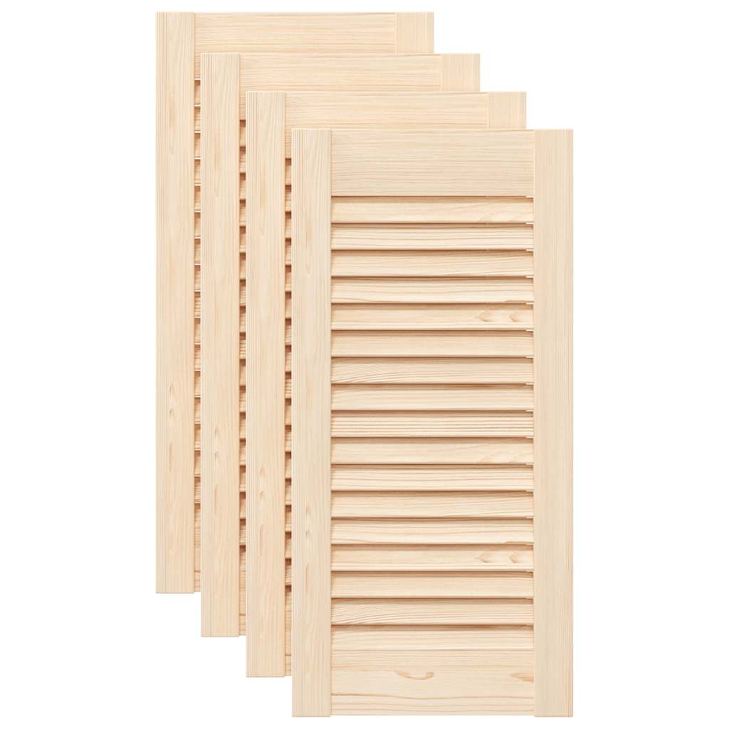 Portes d'armoire à persiennes 4 pcs 61,5x29,5 cm pin massif