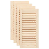 Portes d'armoire à persiennes 4 pcs 61,5x29,5 cm pin massif