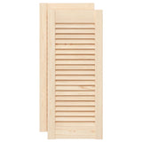 2pcs 69x29.5cm Solid Pine Wood Louvered Cabinet Doors