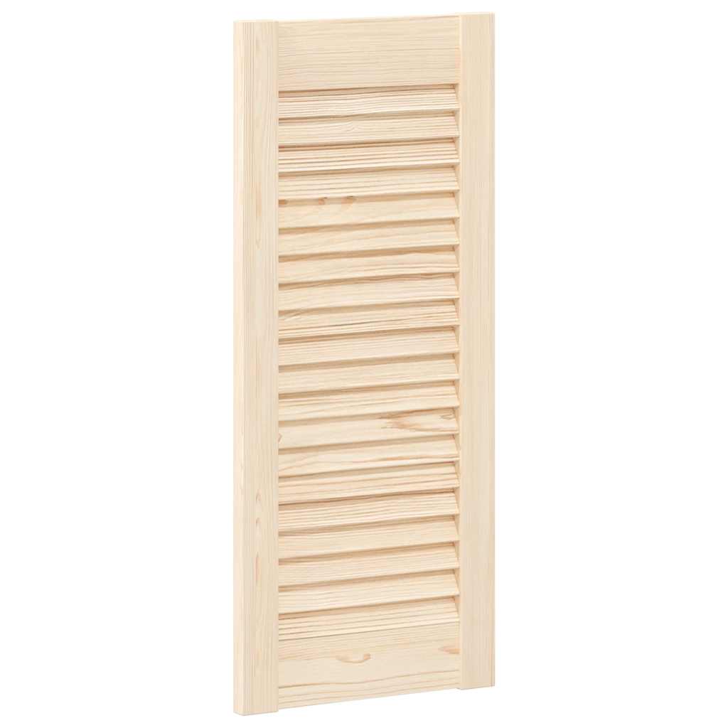 2pcs 69x29.5cm Solid Pine Wood Louvered Cabinet Doors