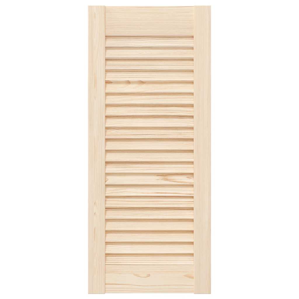 2pcs 69x29.5cm Solid Pine Wood Louvered Cabinet Doors