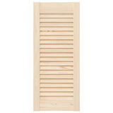 2pcs 69x29.5cm Solid Pine Wood Louvered Cabinet Doors