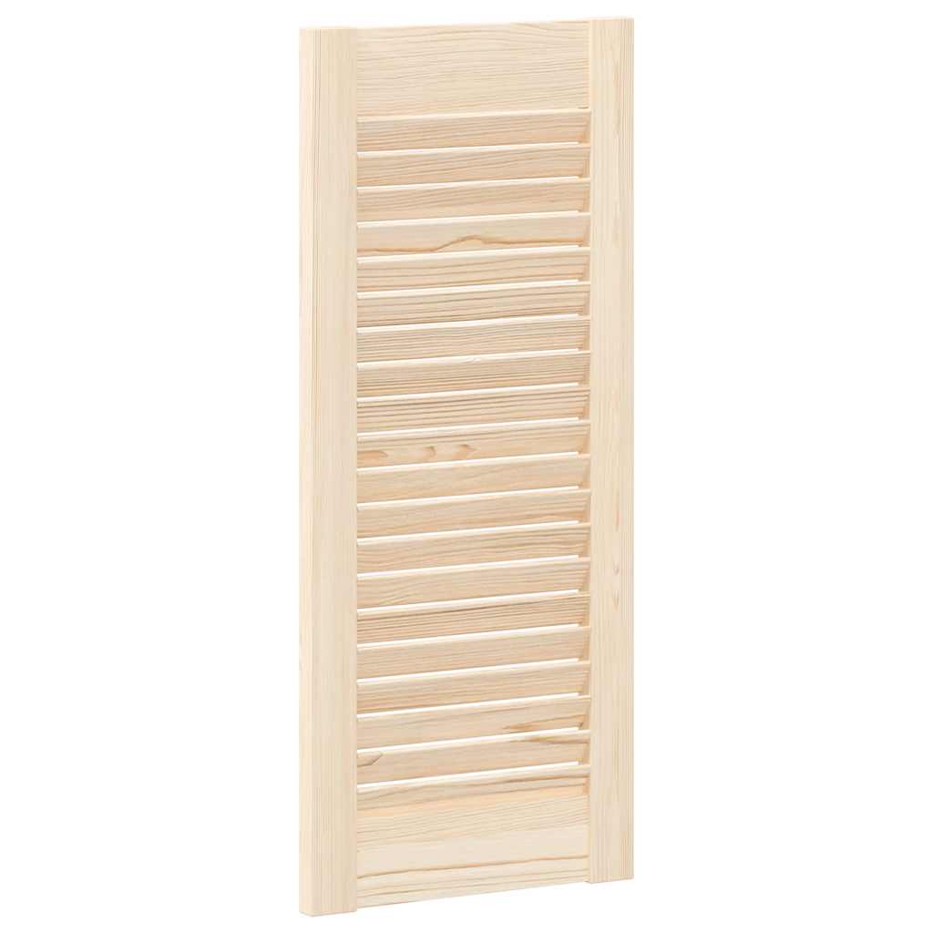 2pcs 69x29.5cm Solid Pine Wood Louvered Cabinet Doors